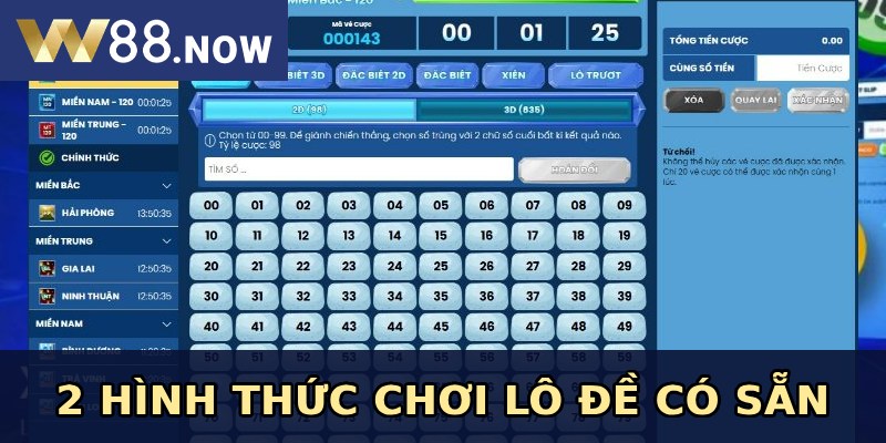 2 hình thức chơi lô đề có sẵn